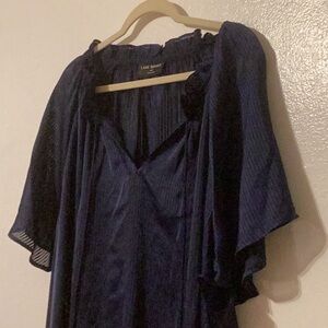 Navy Blue LANE BRYANT Tunic shirt size 30 / 32 pit to pit 32